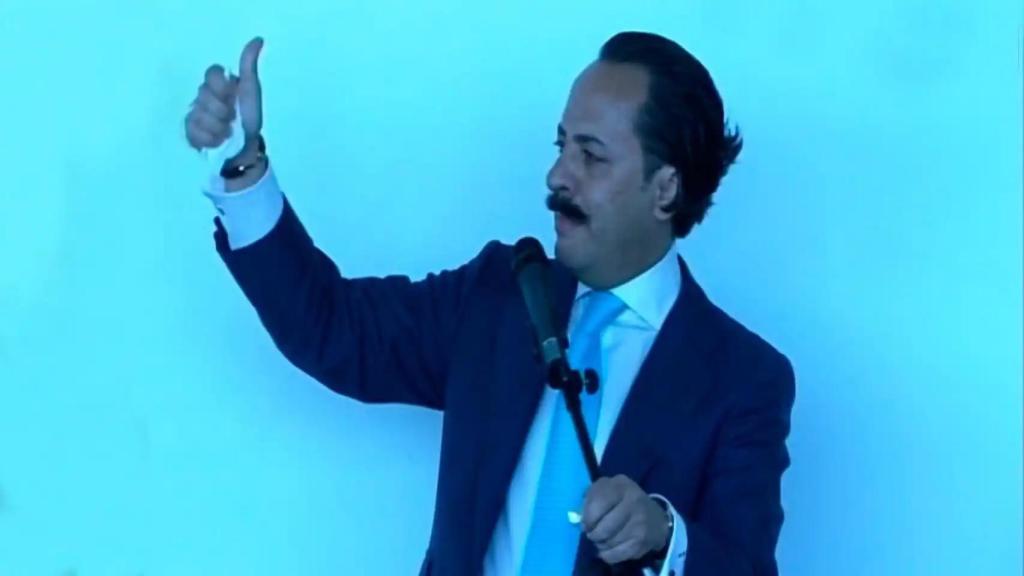 El Bigotes durante la celebración de su boda en 2008.
