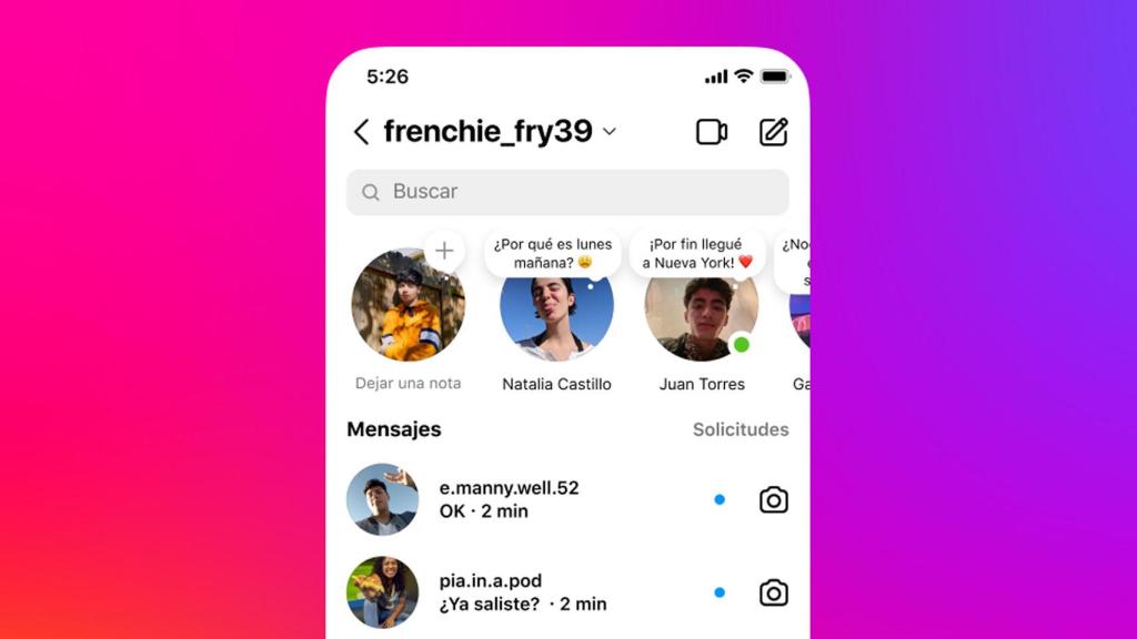 Notas de Instagram.