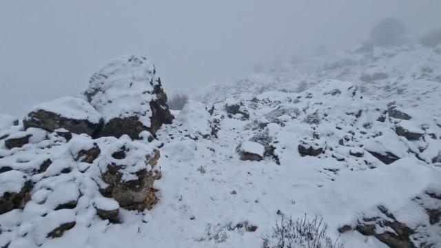 Las impresionantes imágenes de la nieva en Sierra Aitana, la montaña más alta de Alicante