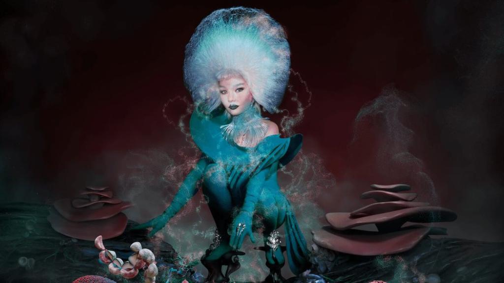 Björk en una imagen relacionada con el concepto visual de su último disco, 'Fossora'