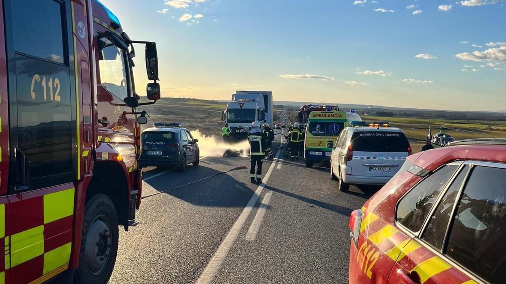 Una imagen  tomada poco después del accidente mortal. Foto: CPEIS Toledo.