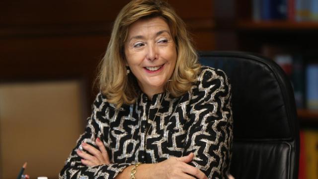 Concepción Espejel, en una reunión del Pleno del TC en diciembre de 2021./