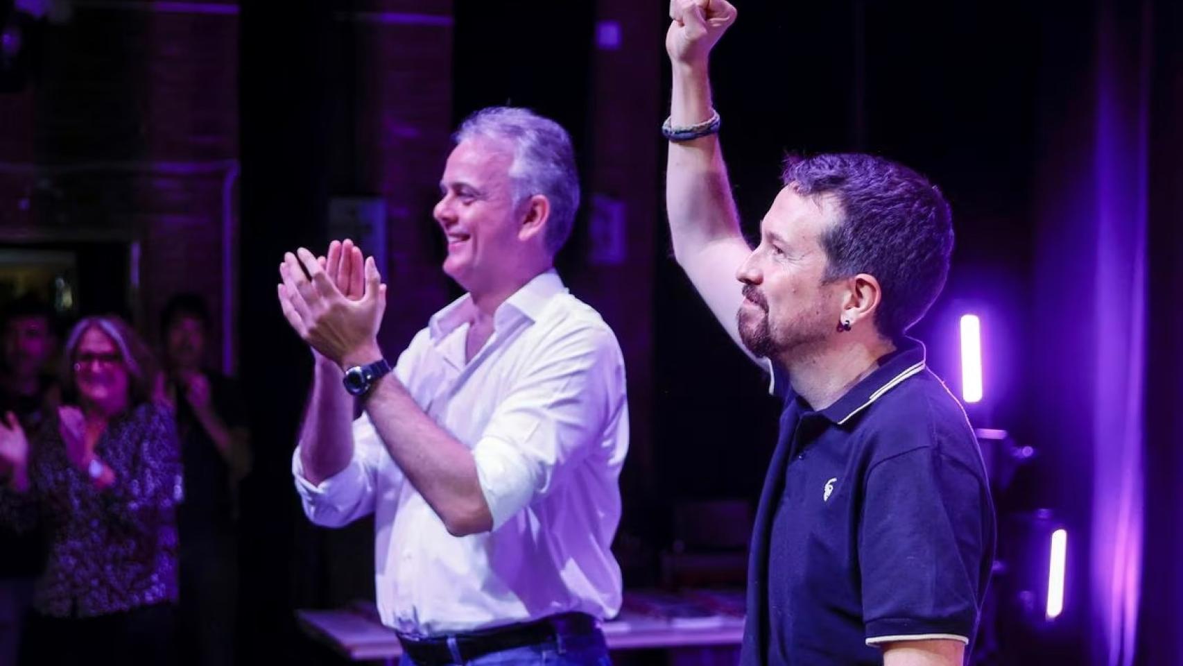 Héctor Illueca y Pablo Iglesias.
