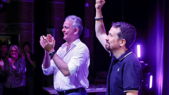 Héctor Illueca y Pablo Iglesias.