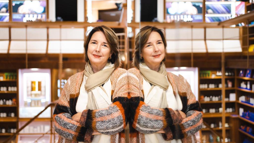 María de la Hera, de Valeur Absolue, en la trastienda de Abanuc en Madrid
