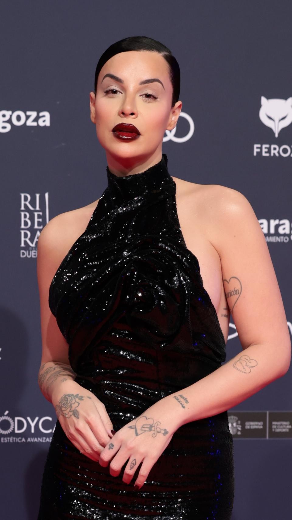 La artista Jedet en los Premios Feroz 2023.