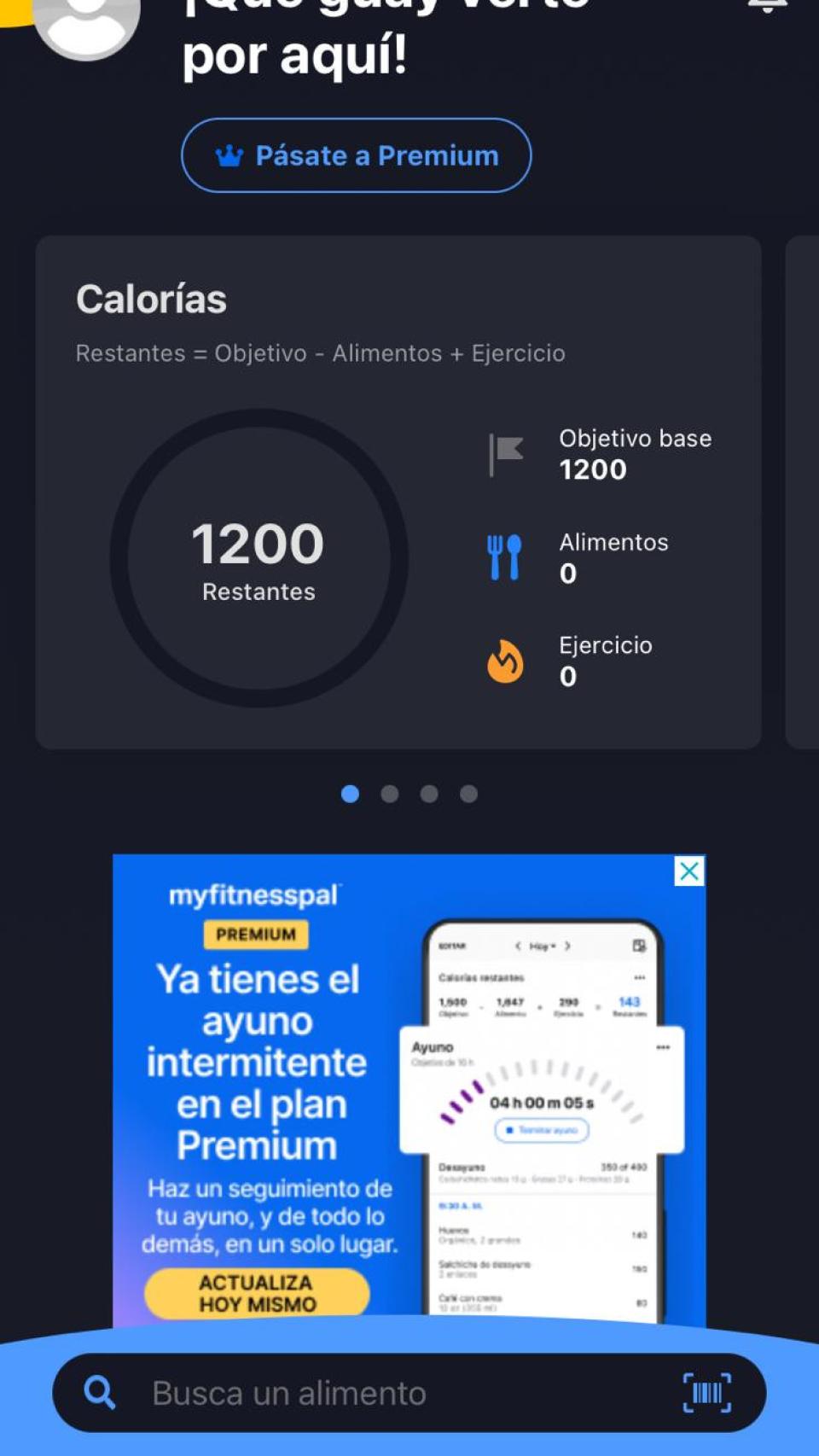 Captura de imagen de MyFitnessPal