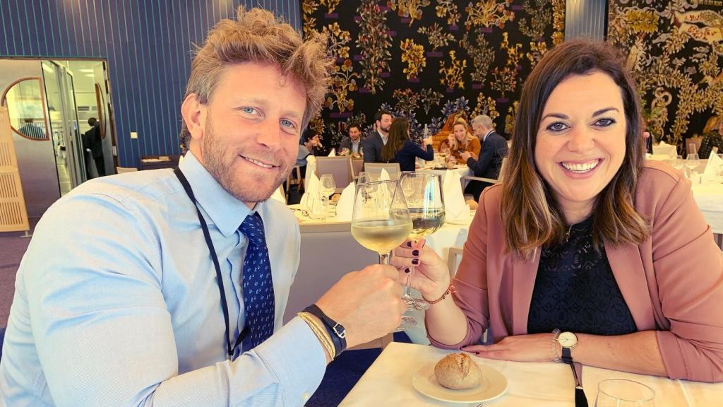 Francesco Giorgi y Laura Ballarín, en abril de 2019.