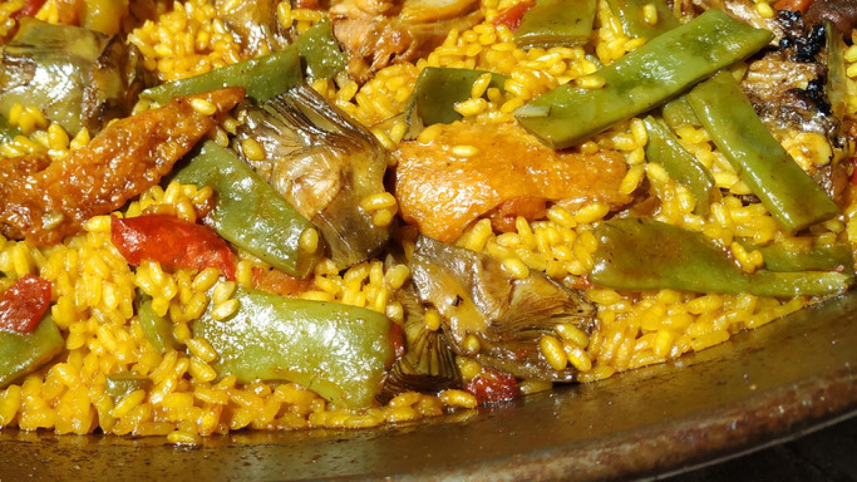 Paella valenciana.