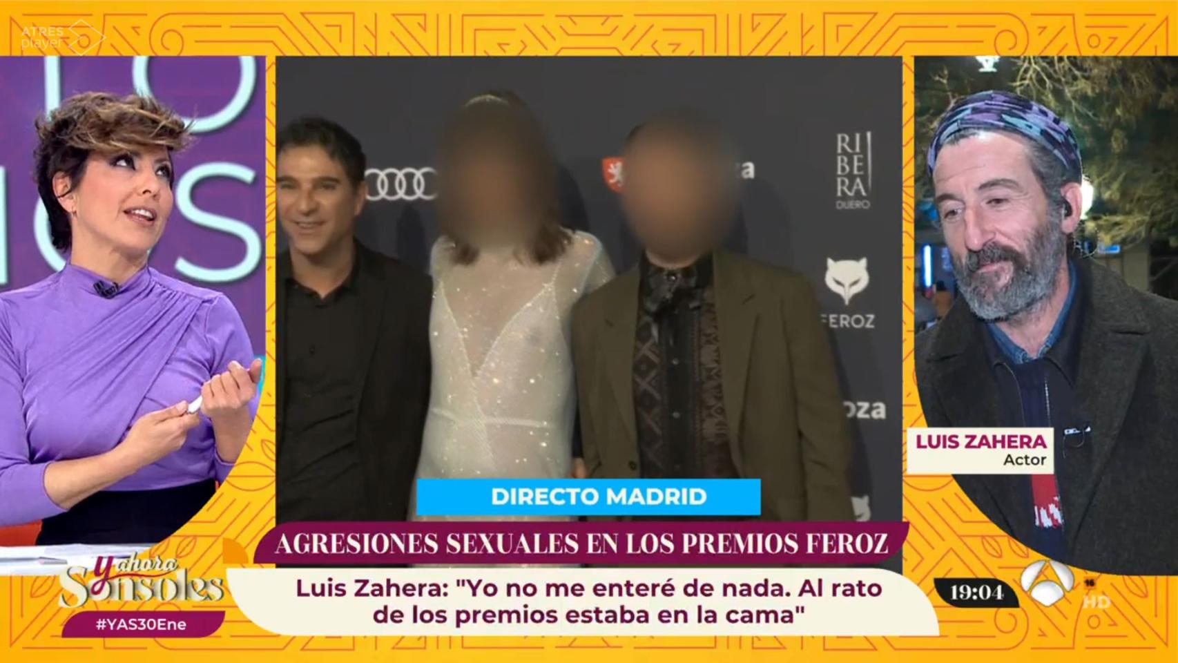 Luis Zahera durante su conexión con ‘Y ahora, Sonsoles’