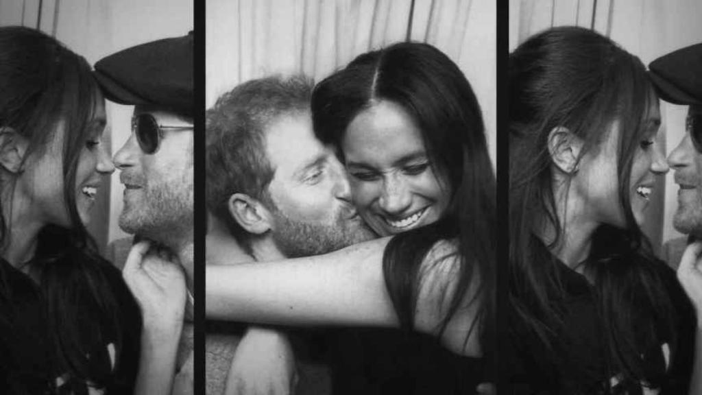 Los duques de Sussex en una escena de su documental. 'Harry & Meghan'.