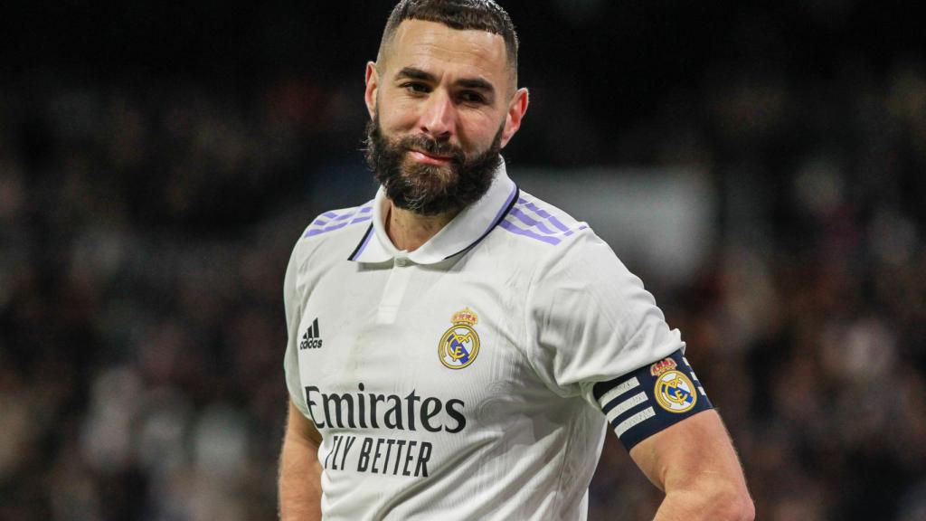 Karim Benzema, en un partido del Real Madrid de la temporada 2022/2023
