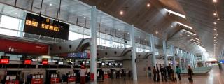 Interior del aeropuerto de Peinador, en Vigo.