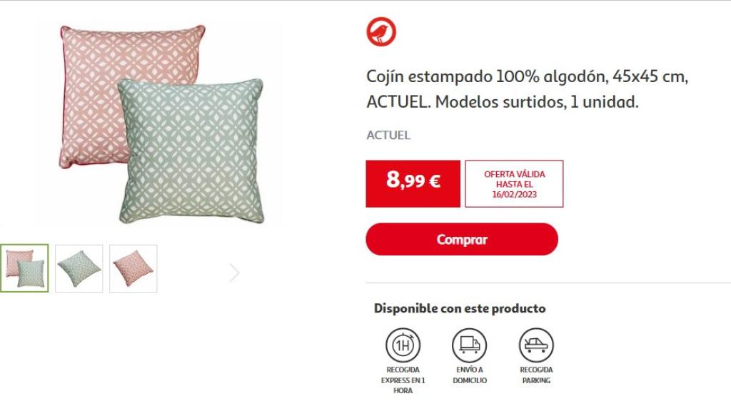 Cojín estampado.
