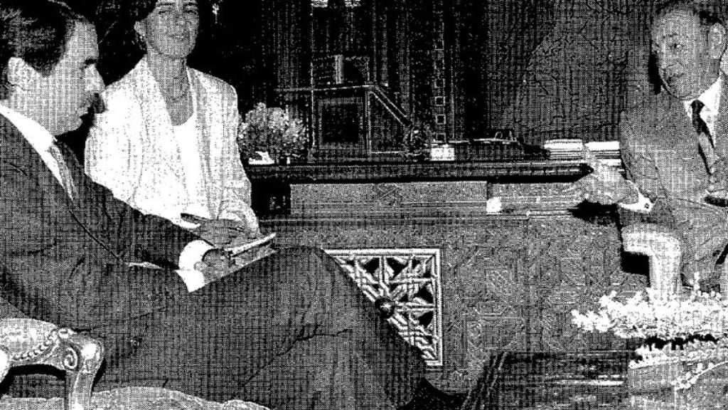 José María Aznar con Hassan II, en la Cumbre celebrada en Rabat en abril de 1998.