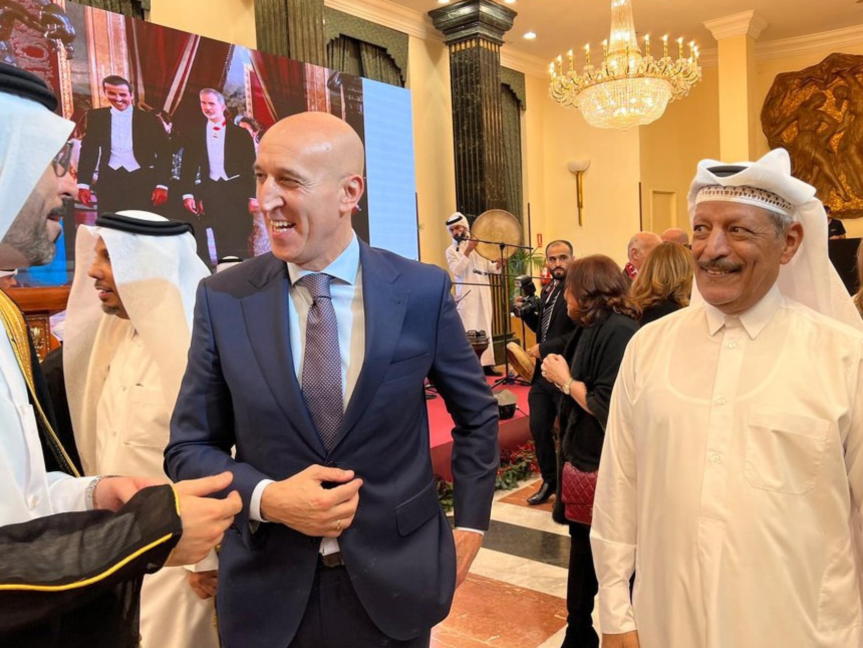 El alcalde de León, José Antonio Diez, durante su viaje a Catar a finales de 2022.