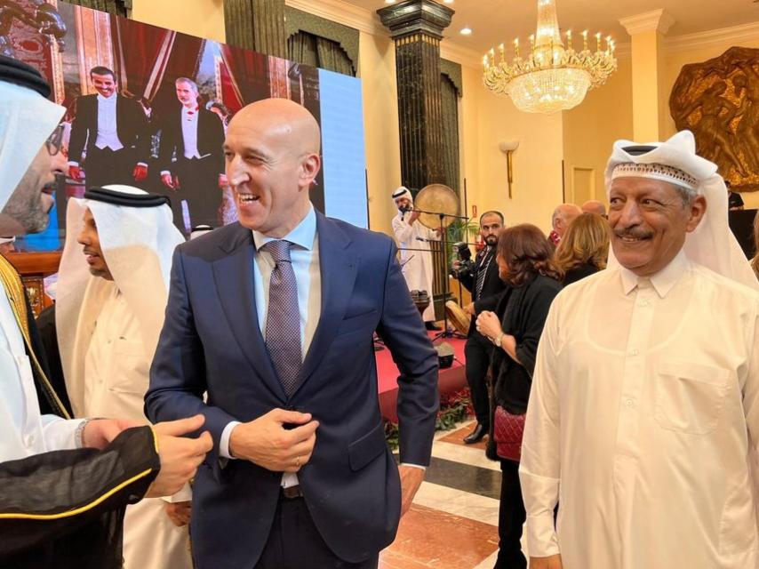 El alcalde de León, José Antonio Diez, durante su viaje a Catar a finales de 2022.