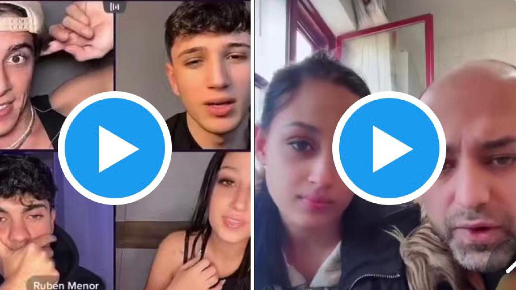 Imagen del vídeo y el condenado junto a su mujer.