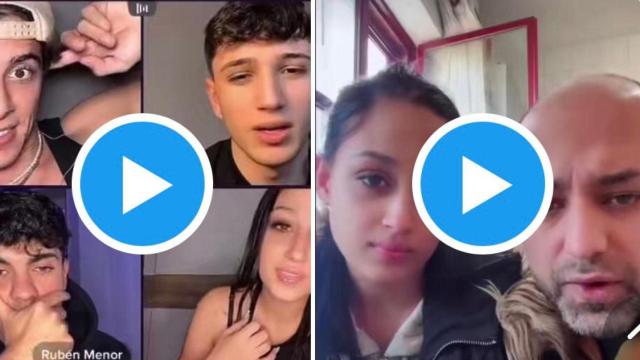 Imagen del vídeo y el condenado junto a su mujer.