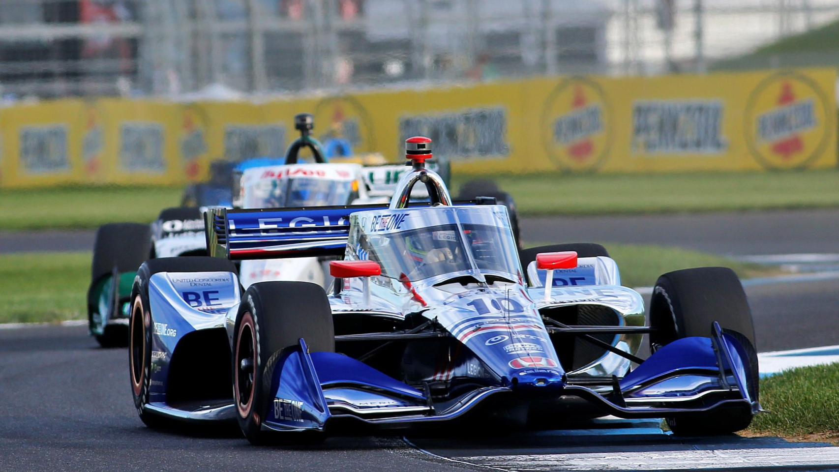 Alex Palou durante una carrera de la IndyCar en 2022