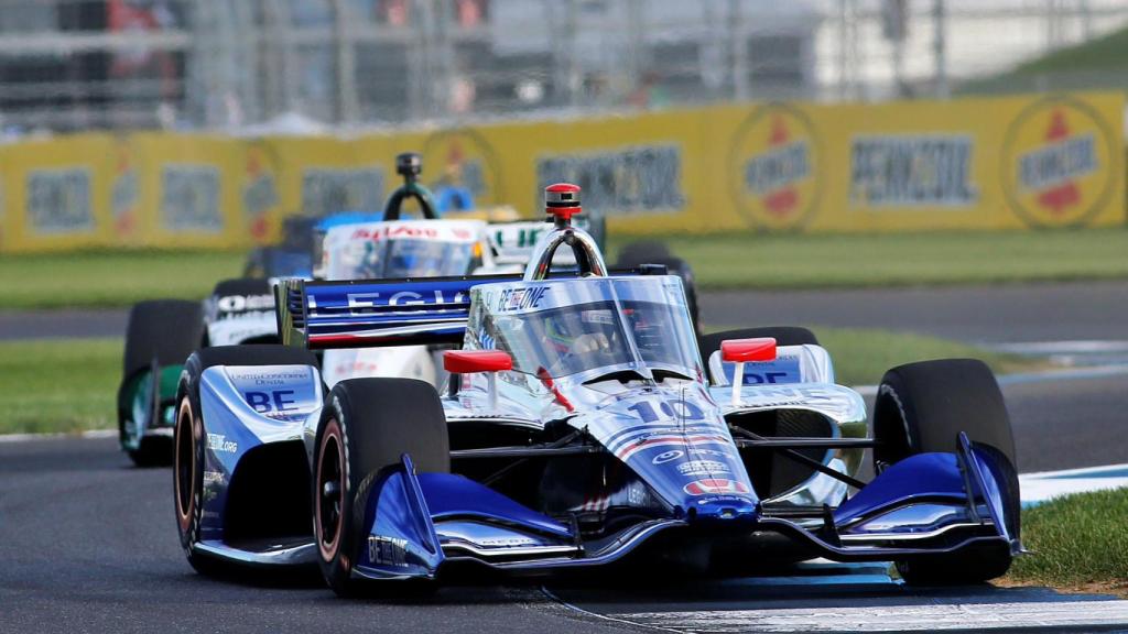 Alex Palou durante una carrera de la IndyCar en 2022