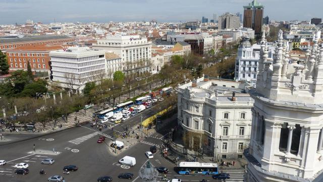 Confluencia de los barrios de Recoletos y Castellana en Madrid.
