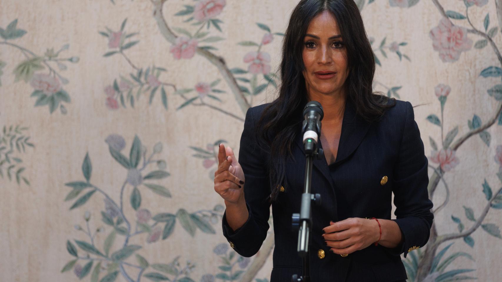 La vicealcaldesa de Madrid, Begoña Villacís, este miércoles en rueda de prensa.