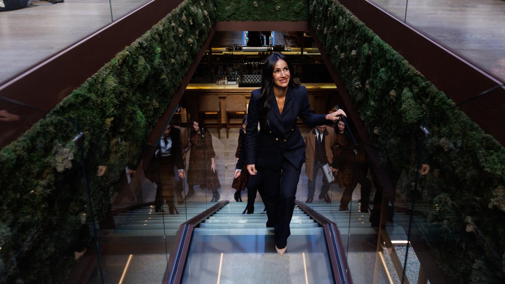 La vicealcaldesa de Madrid, Begoña Villacís, a su llegada a una rueda de prensa, en el Hotel Urso, a 1 de febrero de 2023, en Madrid.