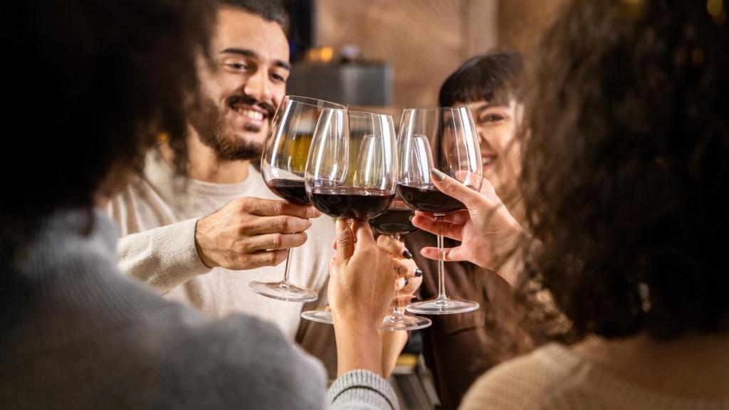Una cata de vino.