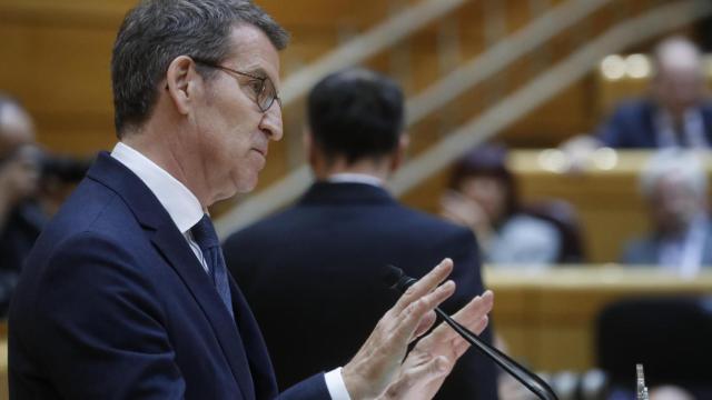 Alberto Núñez Feijóo, durante el debate parlamentario.