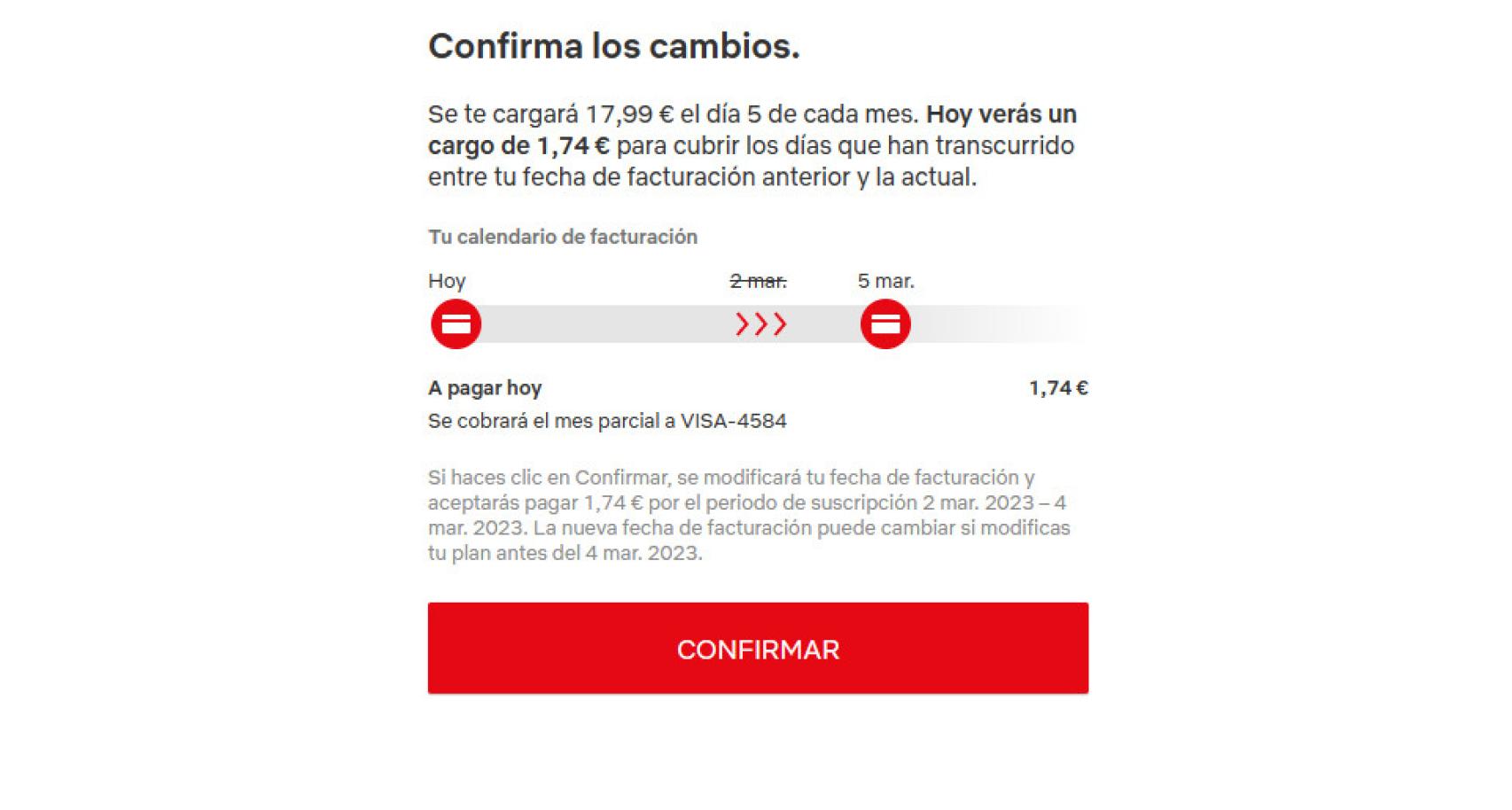 Cambios en la facturación en Netflix