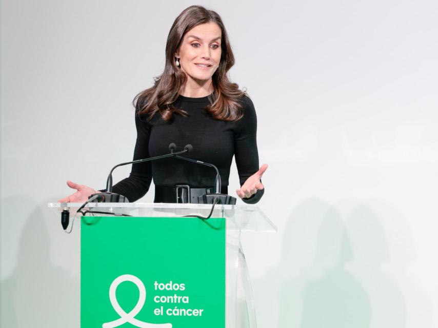 La Reina, durante su discurso en el acto oficial.