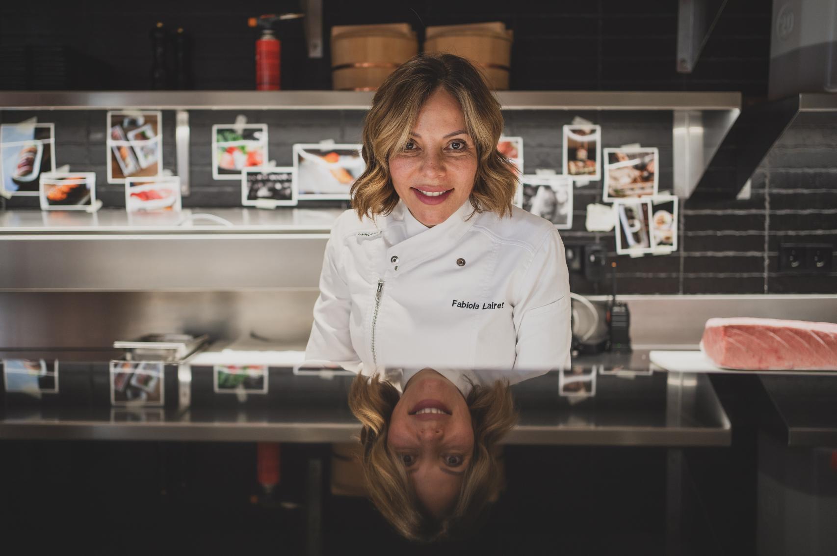 Fabiola en la Robata de Madrid.