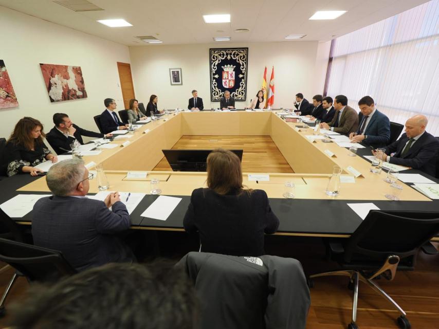 Imagen de la reunión de la Junta de Portavoces de este jueves en las Cortes.