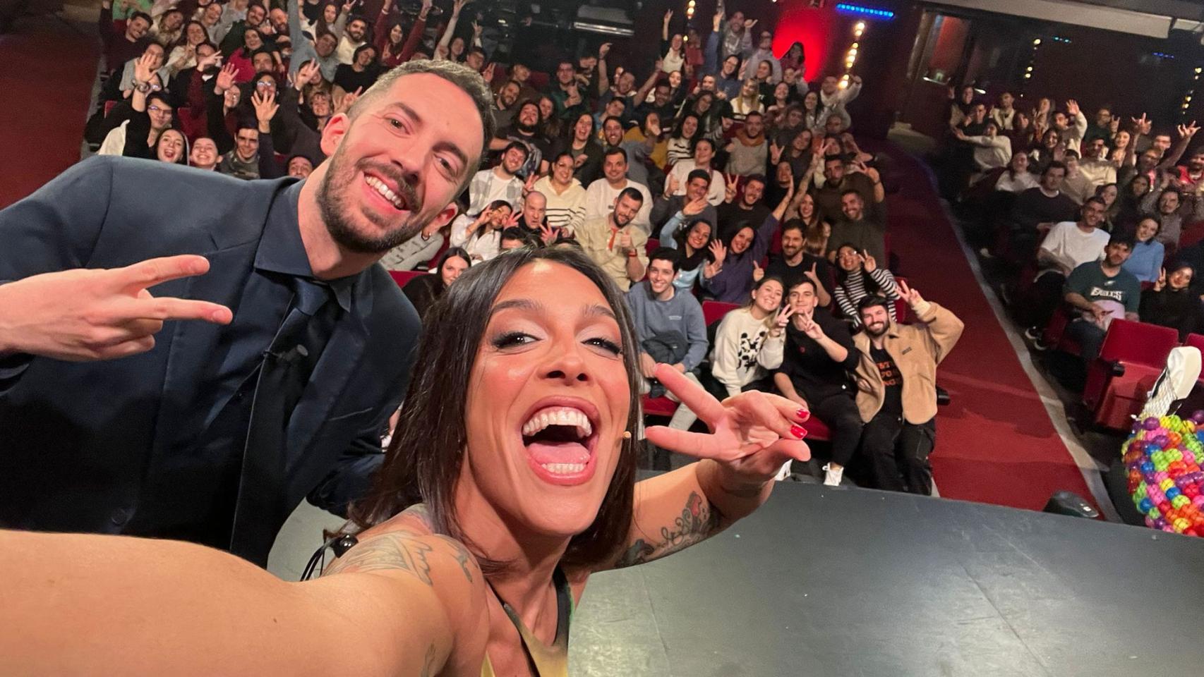 David Broncano y Lorena Castell en una imagen de las redes sociales de 'La Resistencia'