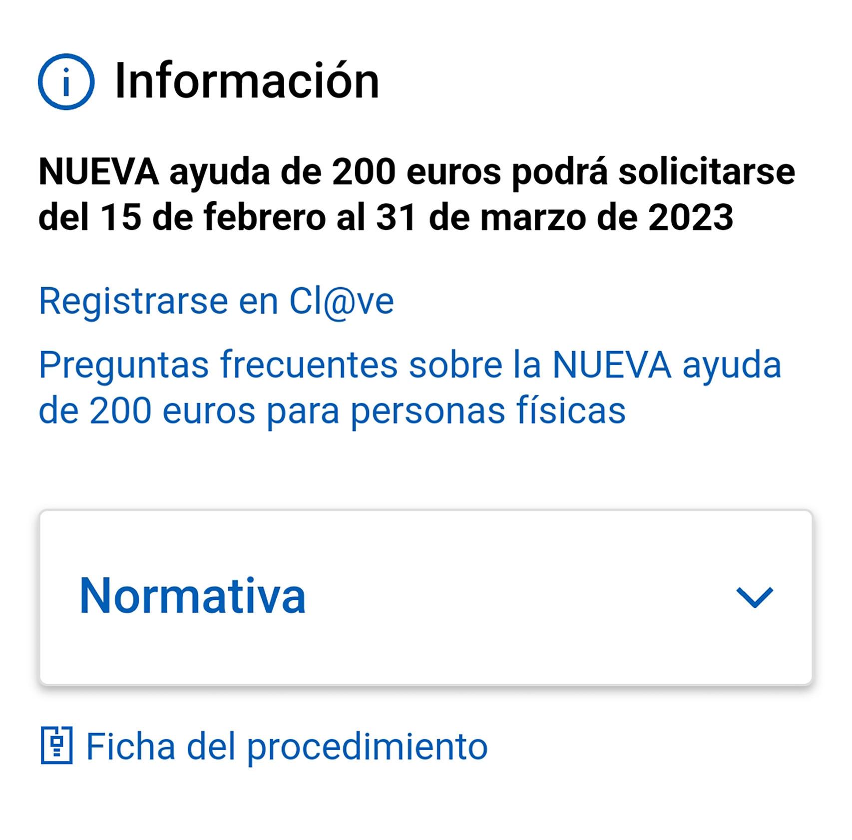 La ayuda de 200 euros
