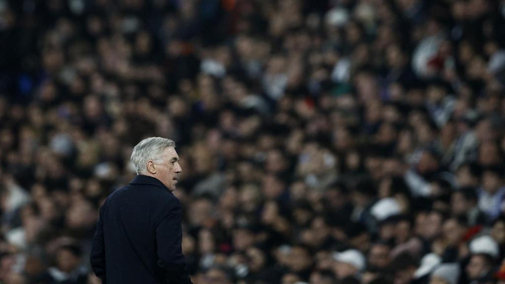 Carlo Ancelotti, en el Santiago Bernabéu.