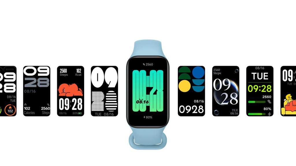 La gran variedad de watch faces de la Redmi Smart Band 2