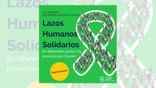 Lazos humanos solidarios conmemorarán el Día contra el Cáncer en la zona de Ferrolterra