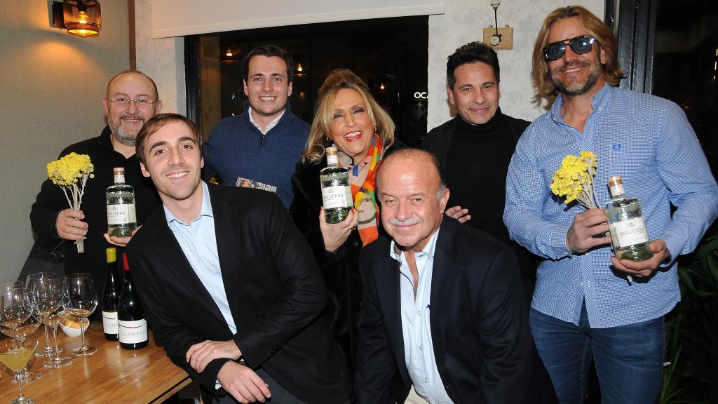 David de María con sus amigos.