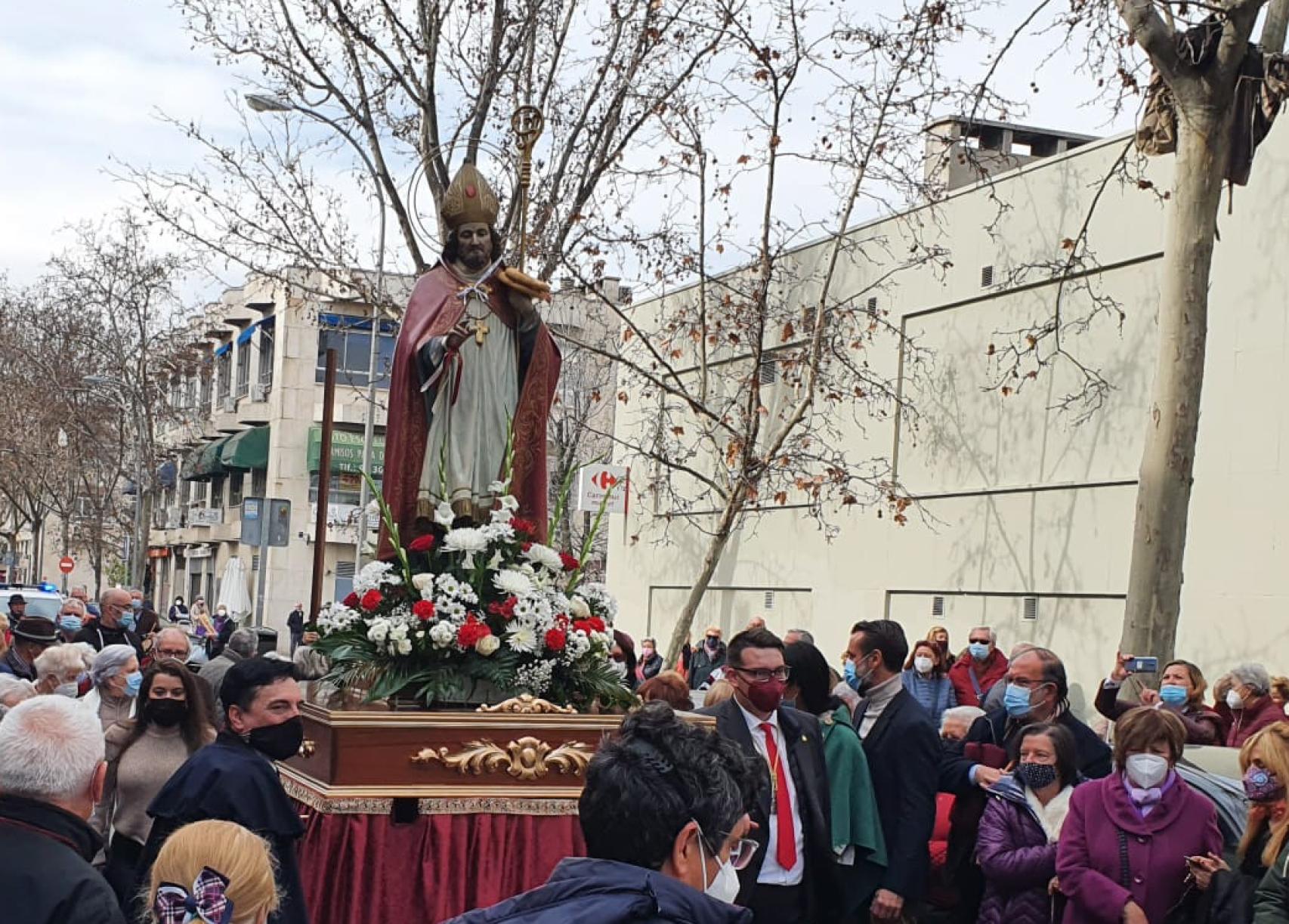San Blas en procesión por Canillas.