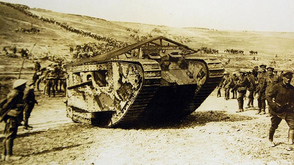 El “Mark I” durante la Primera Guerra Mundial.
