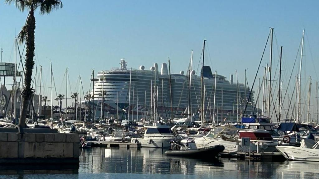 El Iona, atracado en el Puerto de Alicante este viernes.