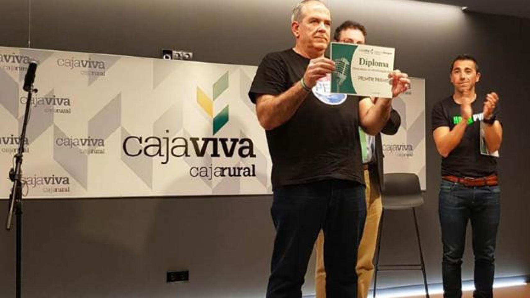 Fernando Bernal cuando ganó el Concurso de Monólogos.