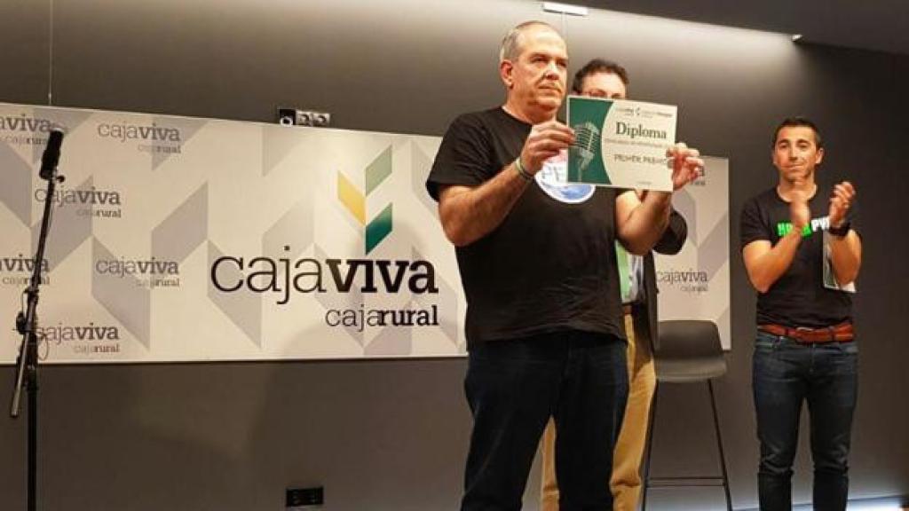 Fernando Bernal cuando ganó el Concurso de Monólogos.