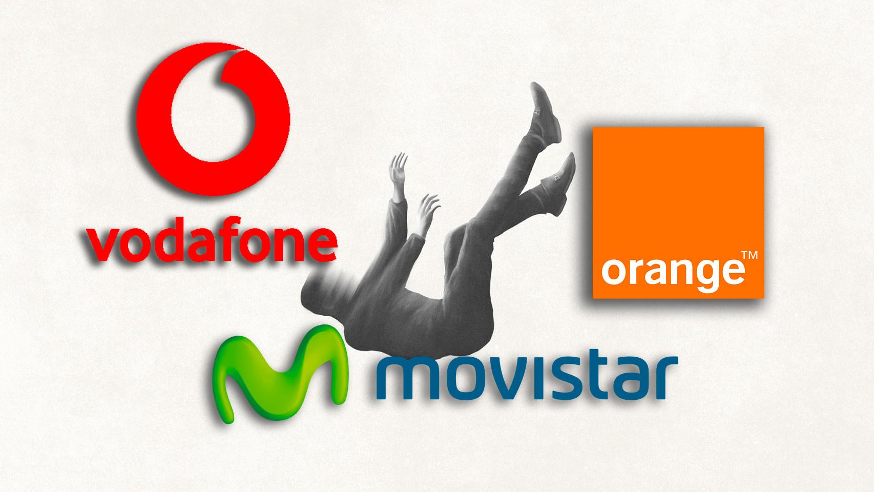 Caída general de las operadoras Movistar, Orange y Vodafone en España