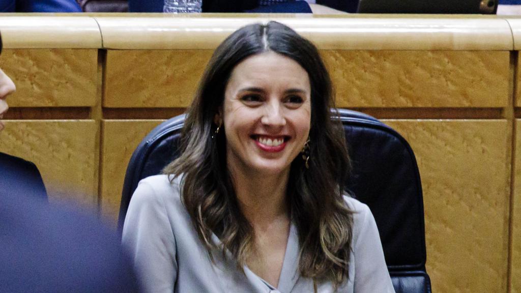La ministra de Igualdad, Irene Montero, el martes en el pleno del Senado al que acudió Pedro Sánchez.