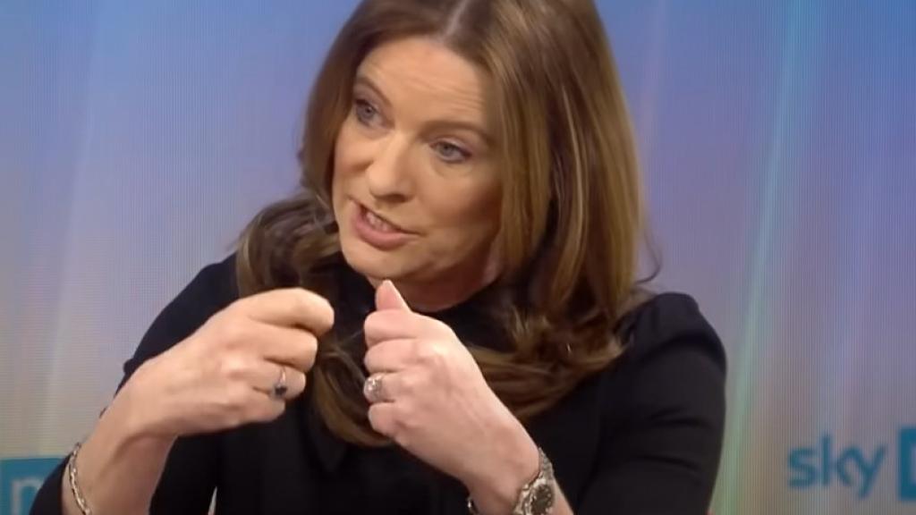 Gillian Keegan en su entrevista en Sky News con el Rolex de la polémica.