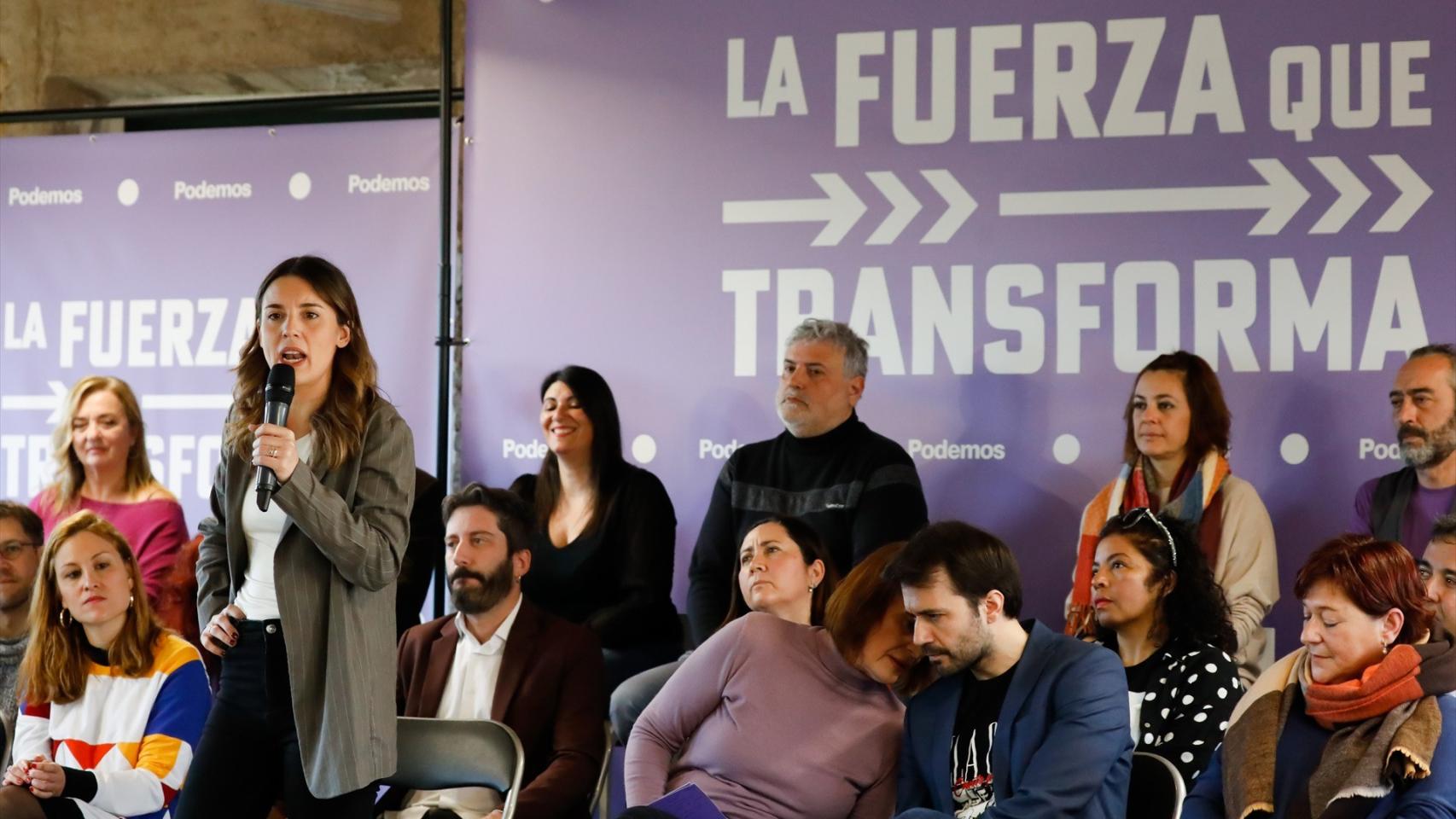 Irene Montero, durante su intervención