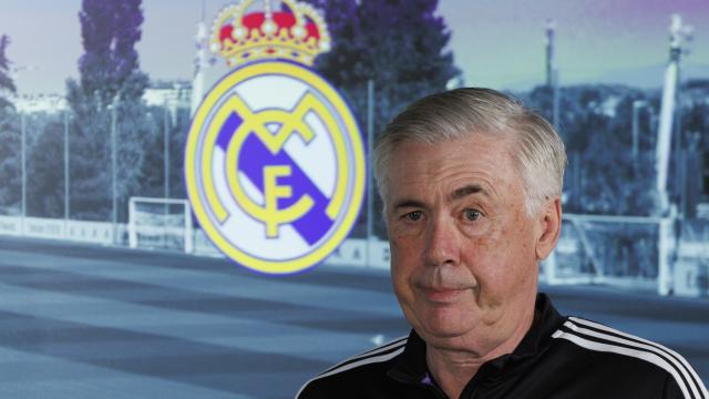 Ancelotti, en rueda de prensa del Real Madrid